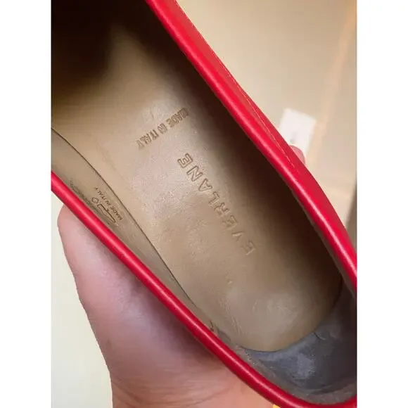 Everlane the modern loafer cherry red made in Italy size 8.5 - Picture 7 of 7